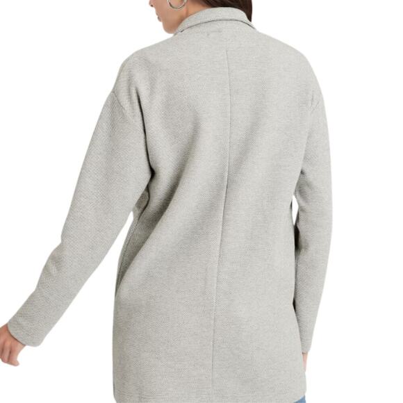 BANANA REPUBLIC Relaxed Fit Knit Double Breasted Grandpa Blazer Womens L Lounge - Picture 7 of 14